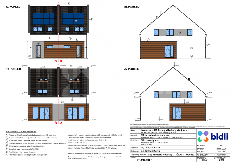 Prodej poloviny dvojdomu, 4+kk, 109 m2, Záryby,